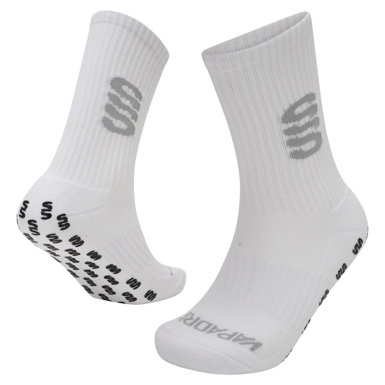 Students Quarter Gripper Sock : White